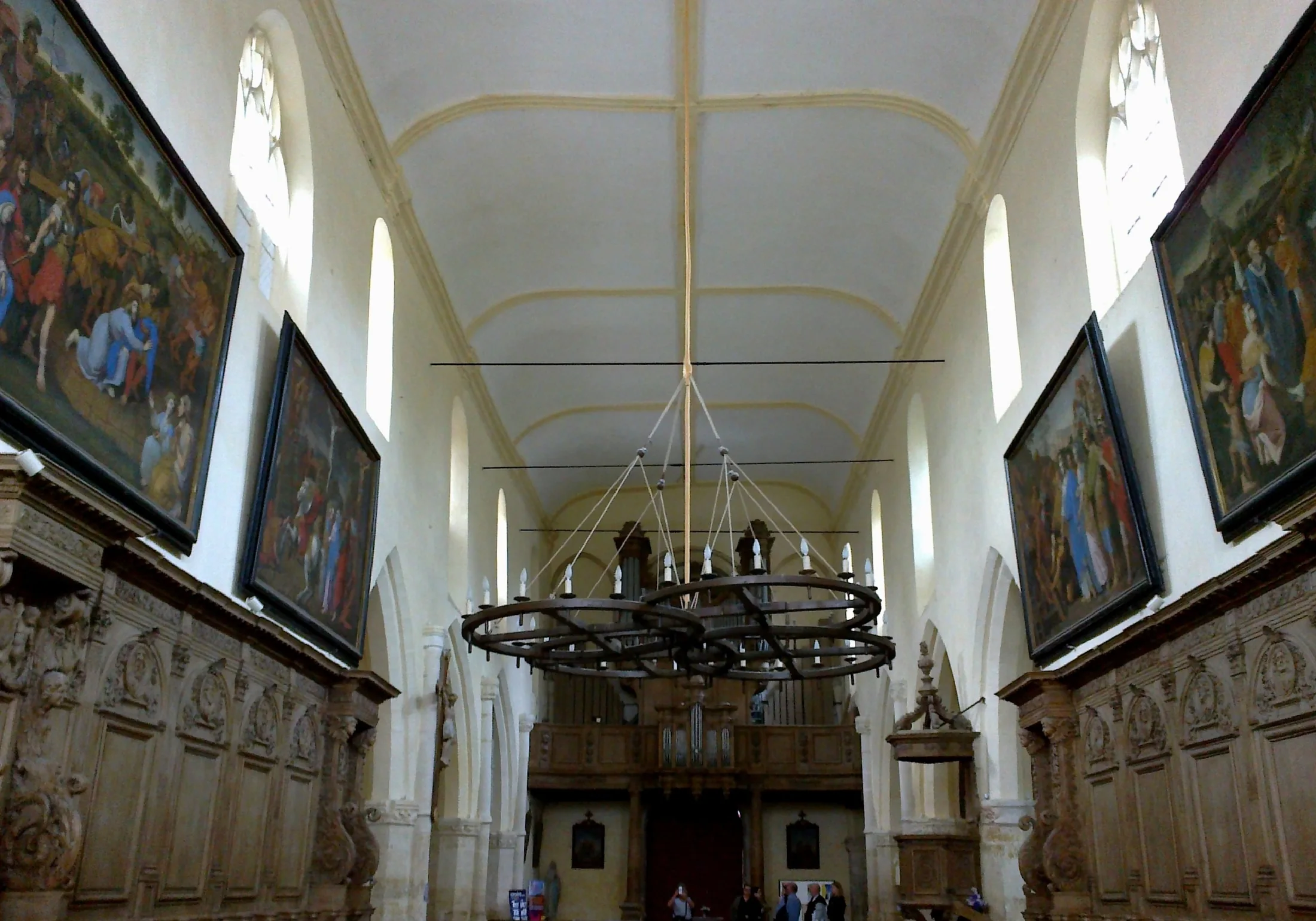 Nave of Saint-Sindulphe abbey church in Hautvillers