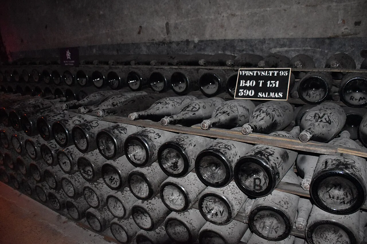 Inside the Pommery cellars in Reims